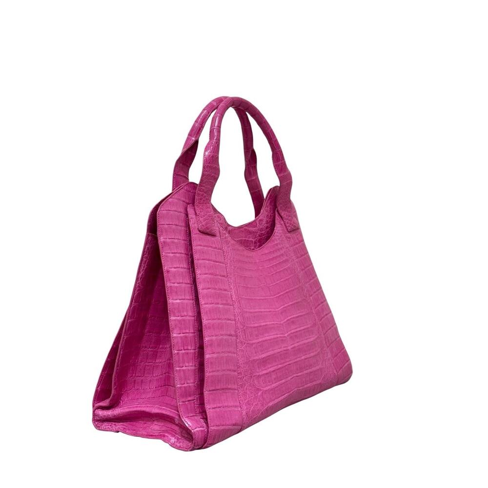 Nancy Gonzalez Pink Crocodile Tote - Picture 3 of 8